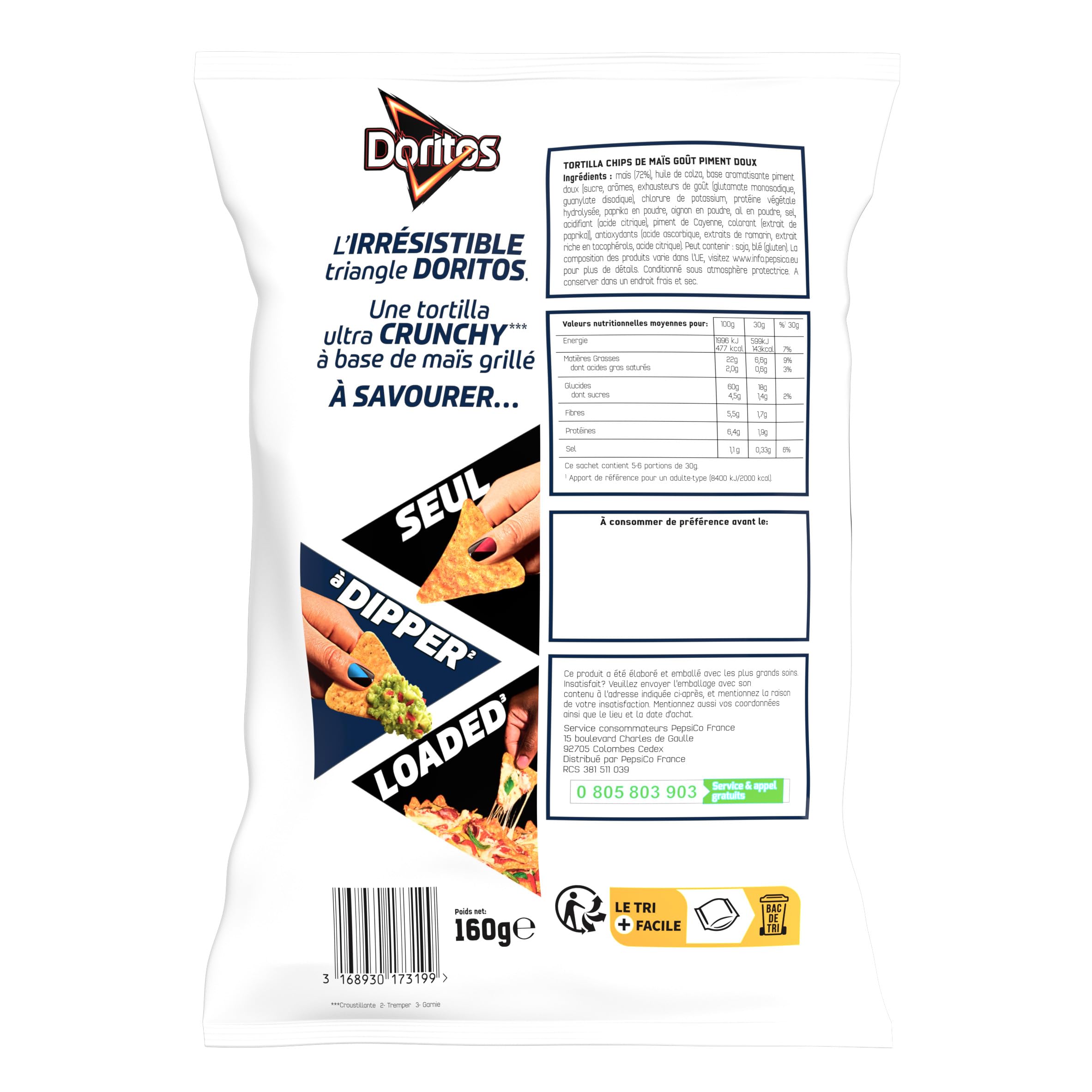 doritos-sweet-chilli-pepper-tortilla-160-g-piment-doux image 2
