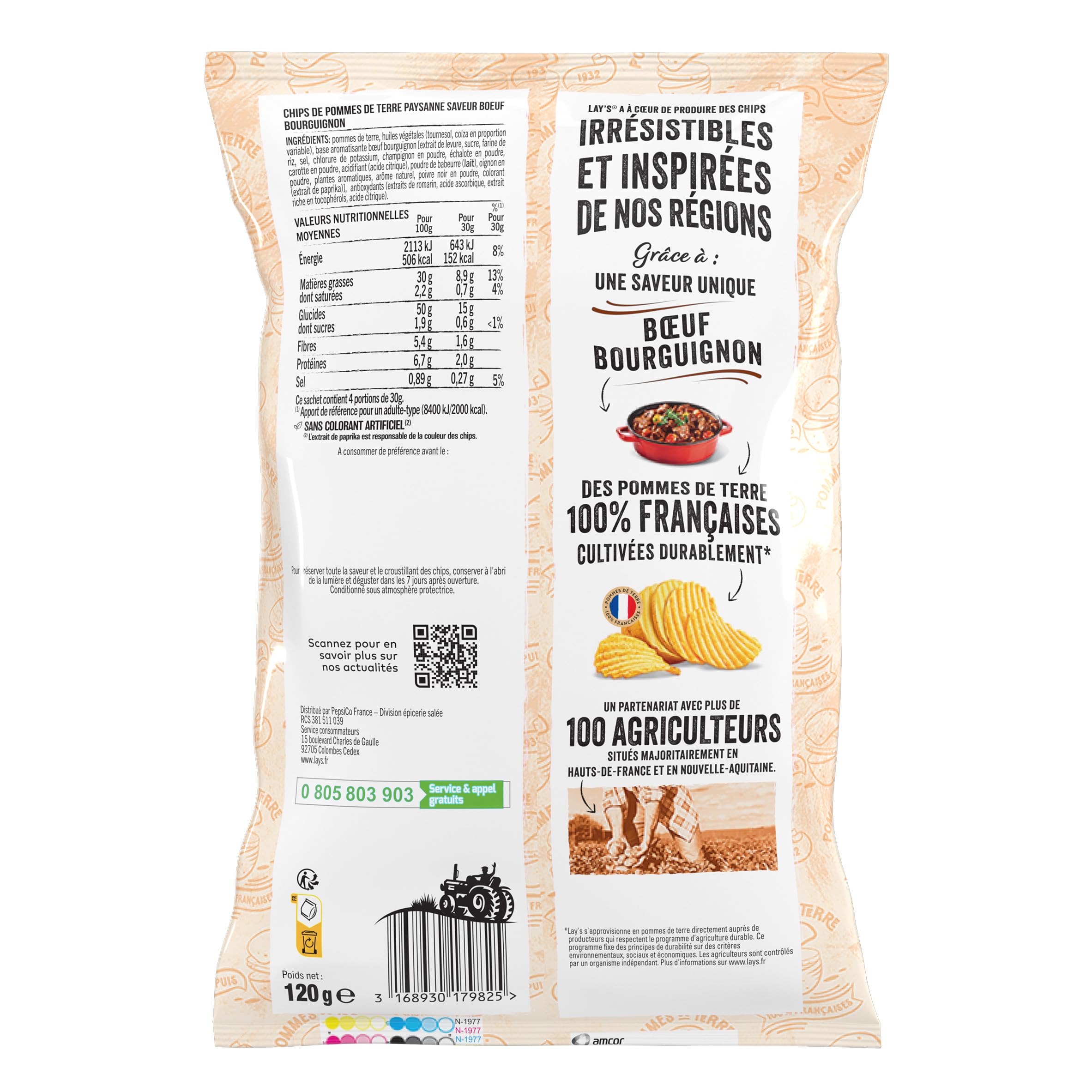 lay-s-paysanne-chips-b-uf-bourguignon-120-g image 2