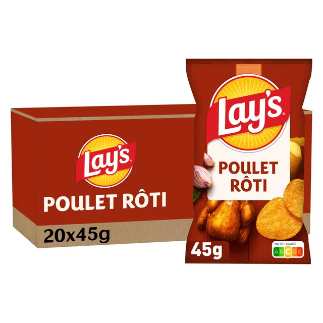 lay-s-poulet-r-ti-chips-pomme-de-terre-20x45g-individuel image 1