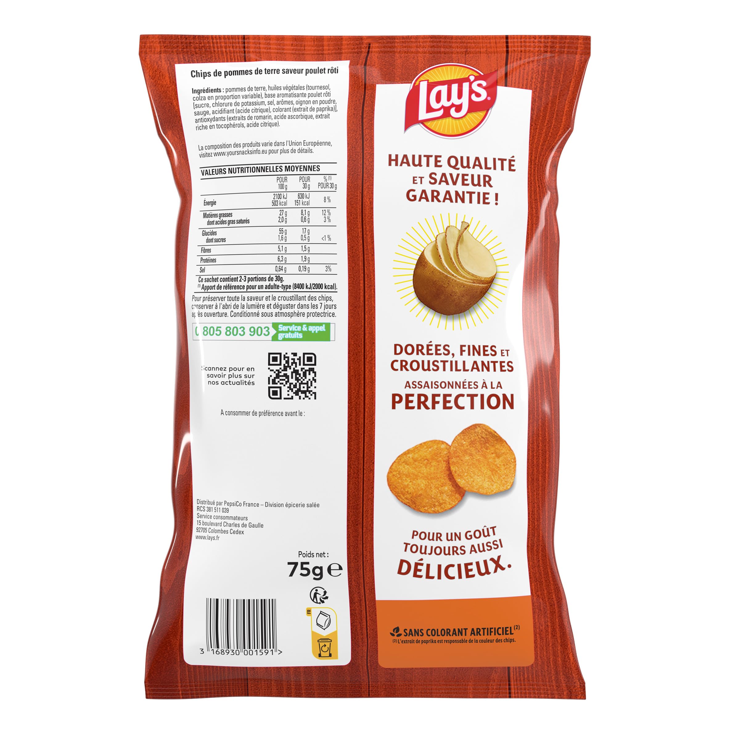 lay-s-classique-chips-poulet-r-ti-15x75g-croustillantes image 2