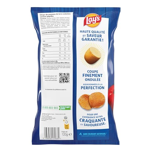 lay-s-ondul-es-chips-paprika-120g-paquet-croustillant image 6