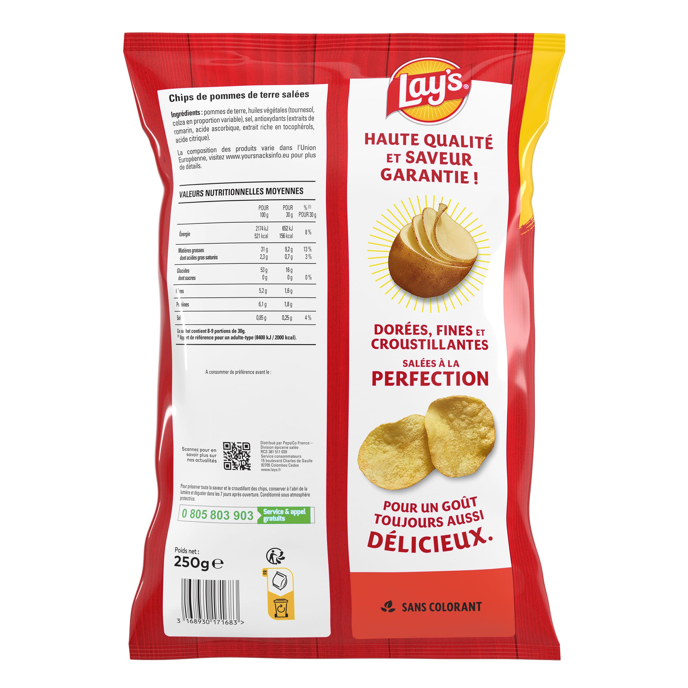 lay-s-classique-chips-nature-familial-250g-sel image 2