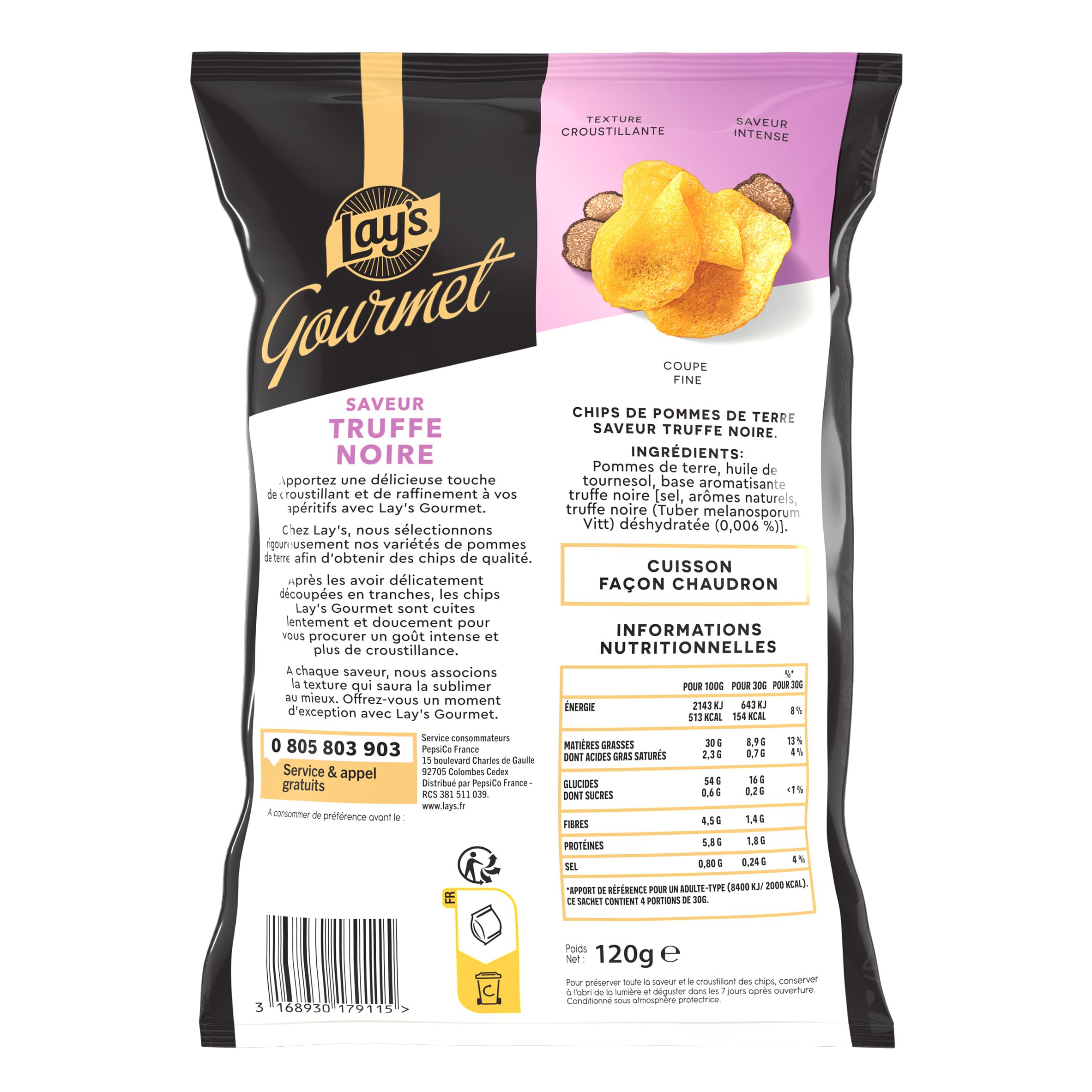 lay-s-gourmet-chips-truffe-noire-12x120g-premium image 2