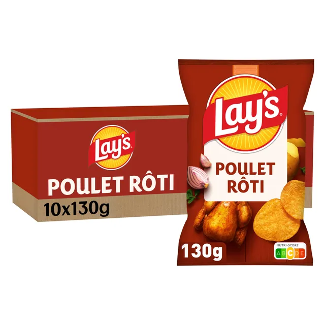 lay-s-classique-chips-poulet-r-ti-130g-lot-de-10 image 1