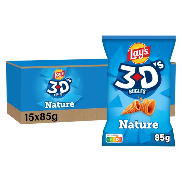 lay-s-3d-bugles-biscuit-souffl-nature-15-x-85-g image 1
