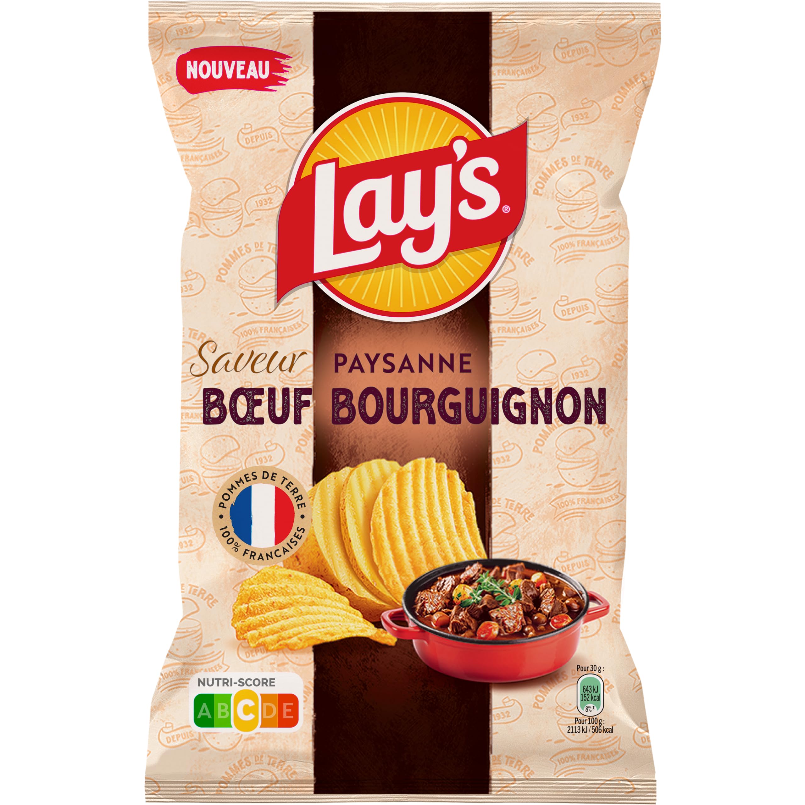 lay-s-paysanne-chips-b-uf-bourguignon-120-g image 3