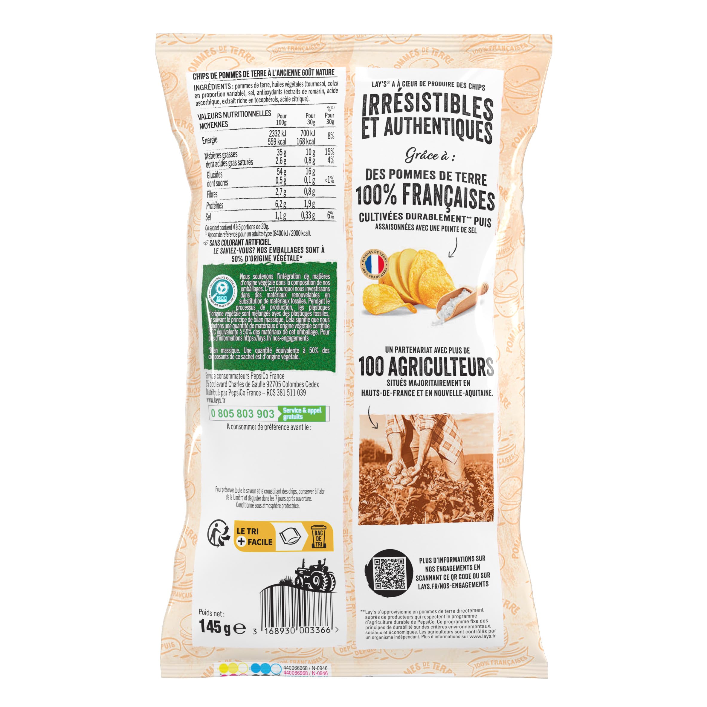 lay-s-recette-l-ancienne-chips-nature-145-g-coupe-fine image 2