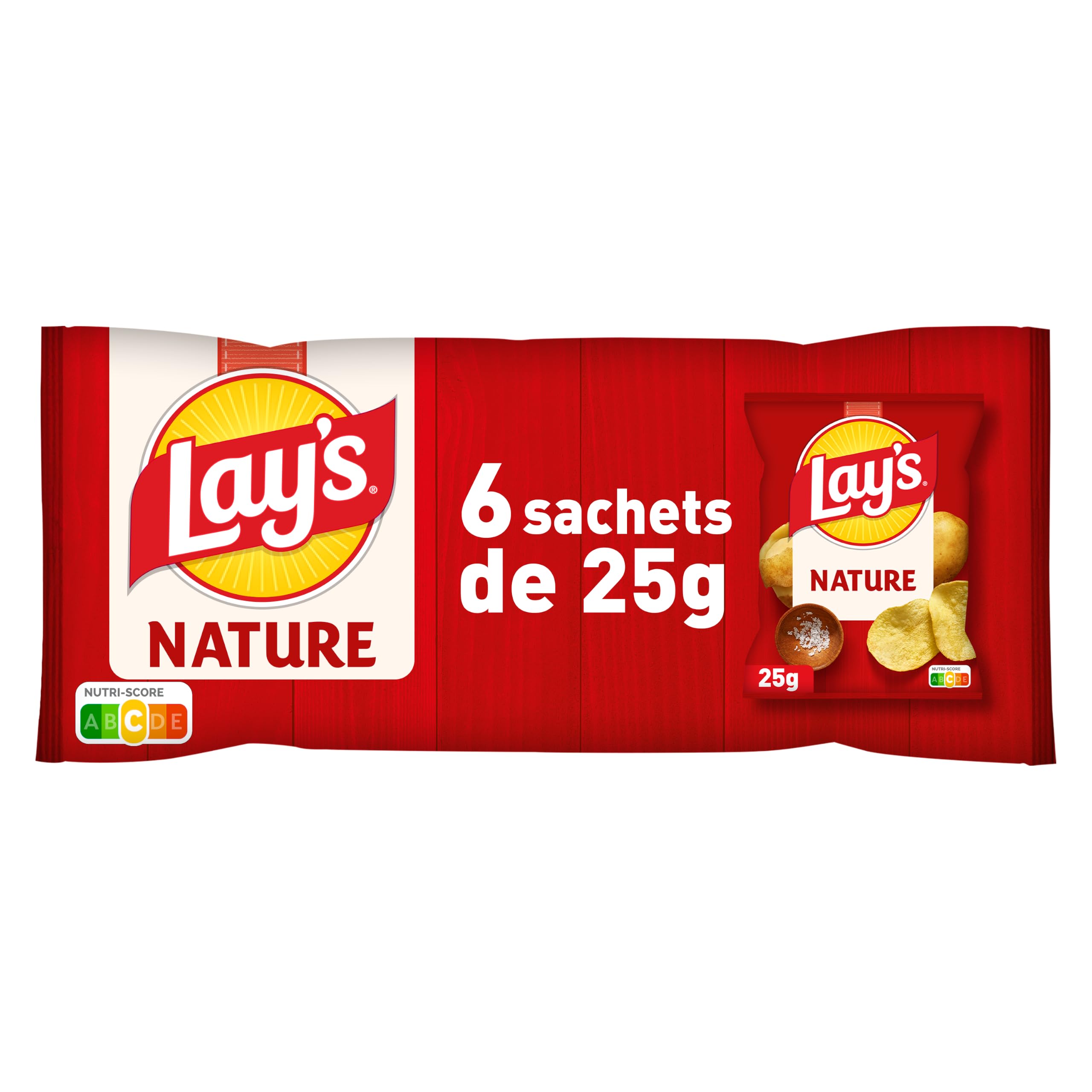 lay-s-individuel-chips-nature-6x25g-sel-de-mer image 1