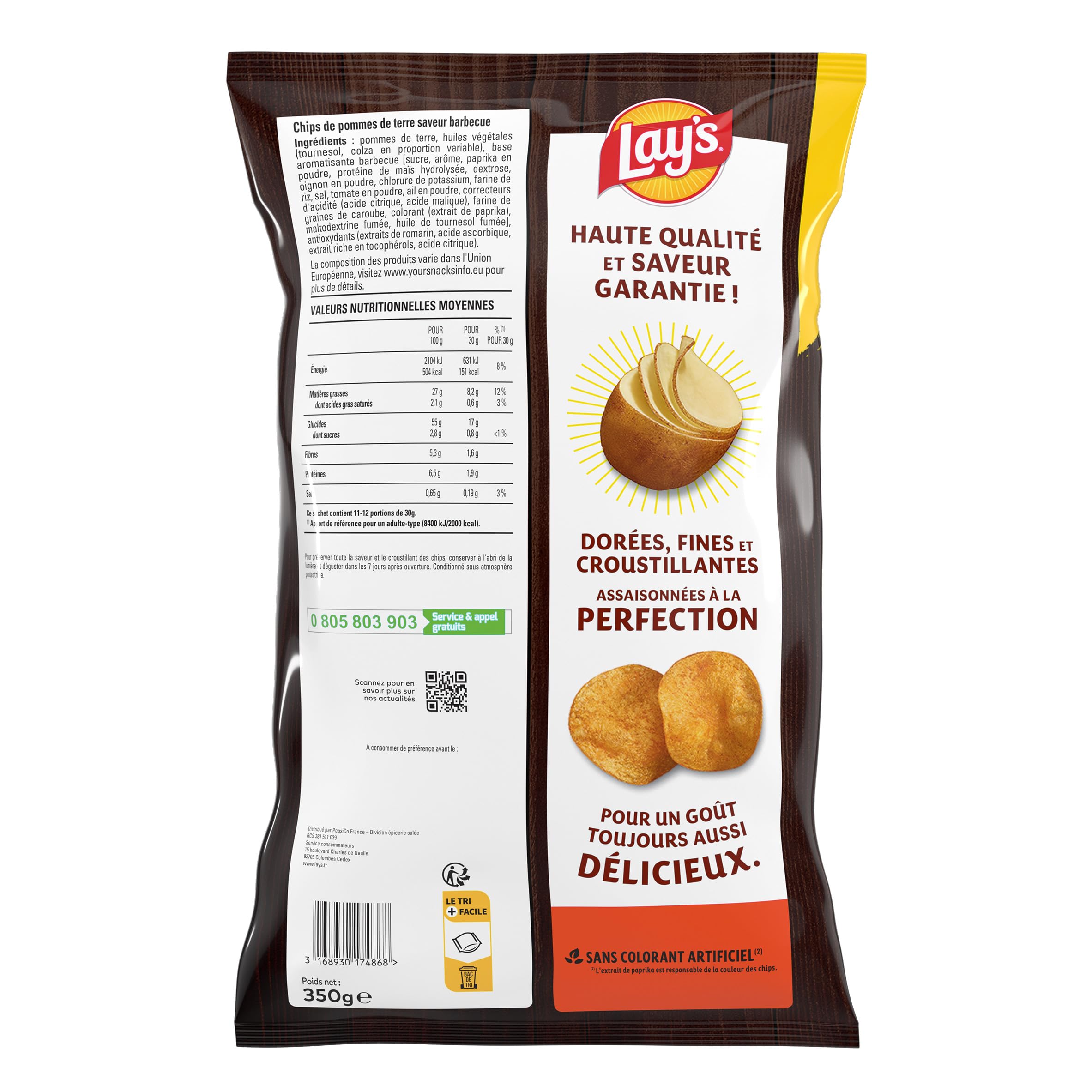 lay-s-classique-chips-barbecue-350g-maxi-format image 2