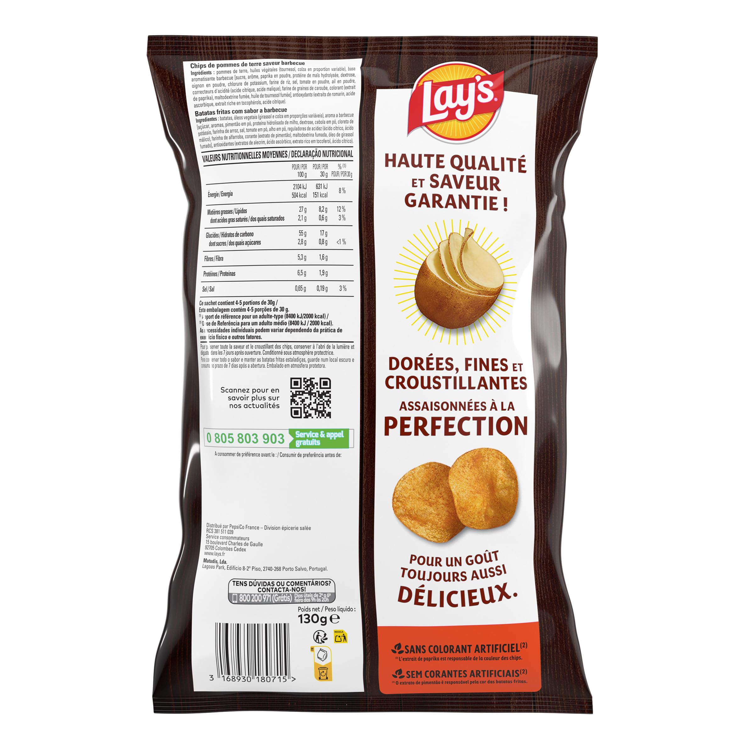 lay-s-classique-chips-barbecue-130g-lot-de-10 image 2