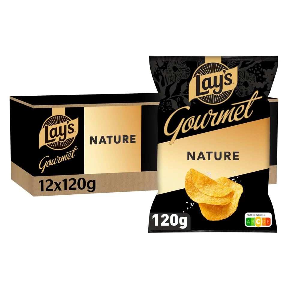 lay-s-gourmet-chips-nature-12x120g-paisses-premium image 1