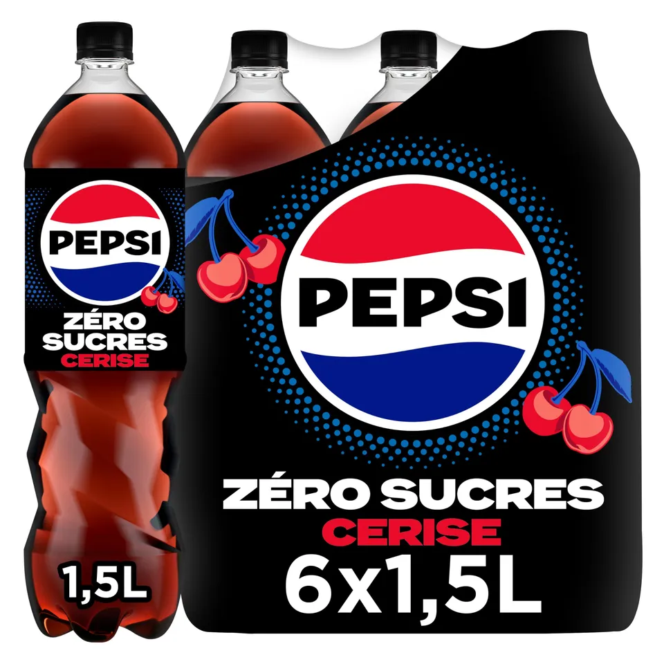 pepsi-z-ro-sucres-cherry-soda-cerise-6-x-1-5-l image 1