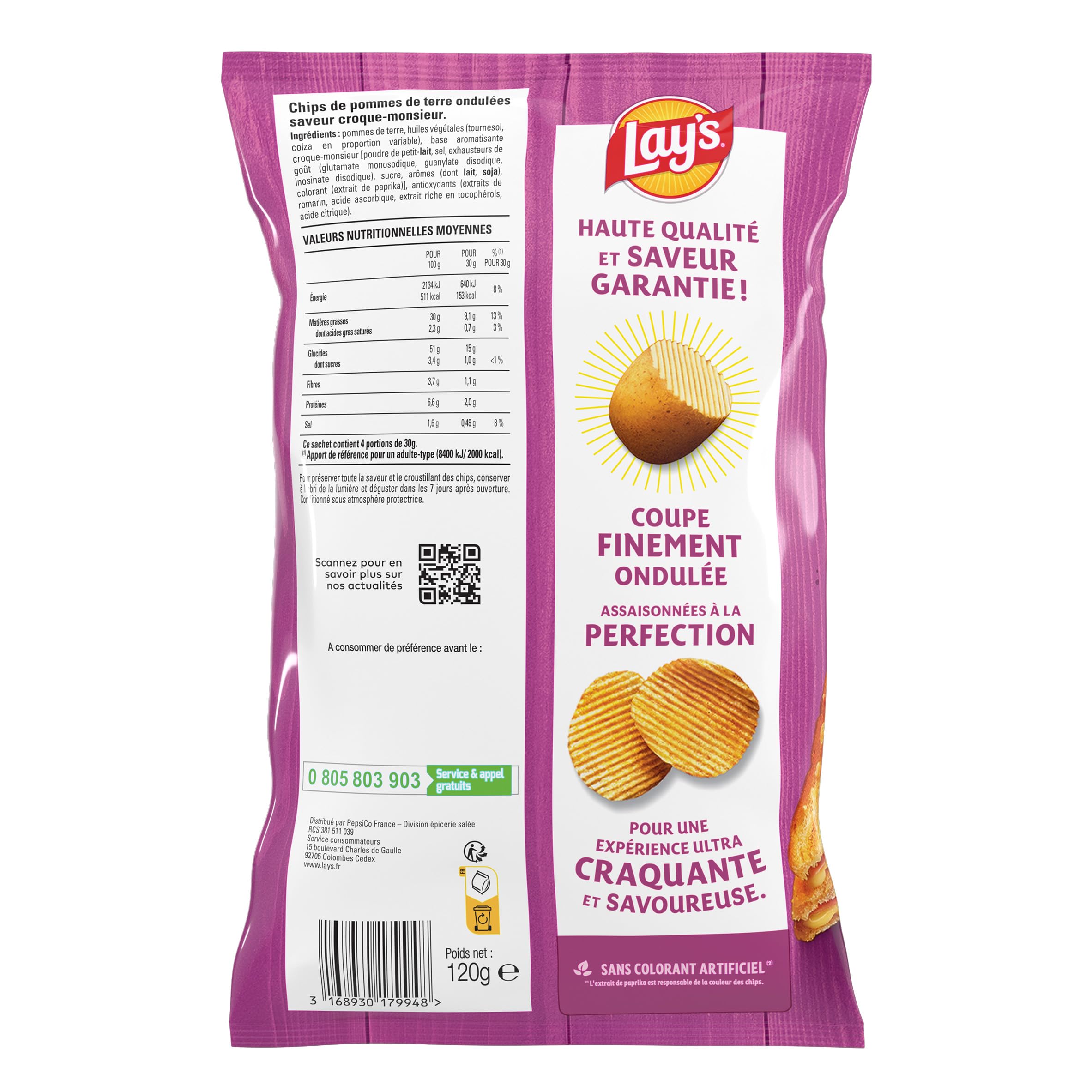lay-s-ondul-es-chips-croque-monsieur-120-g-ondul-es image 2