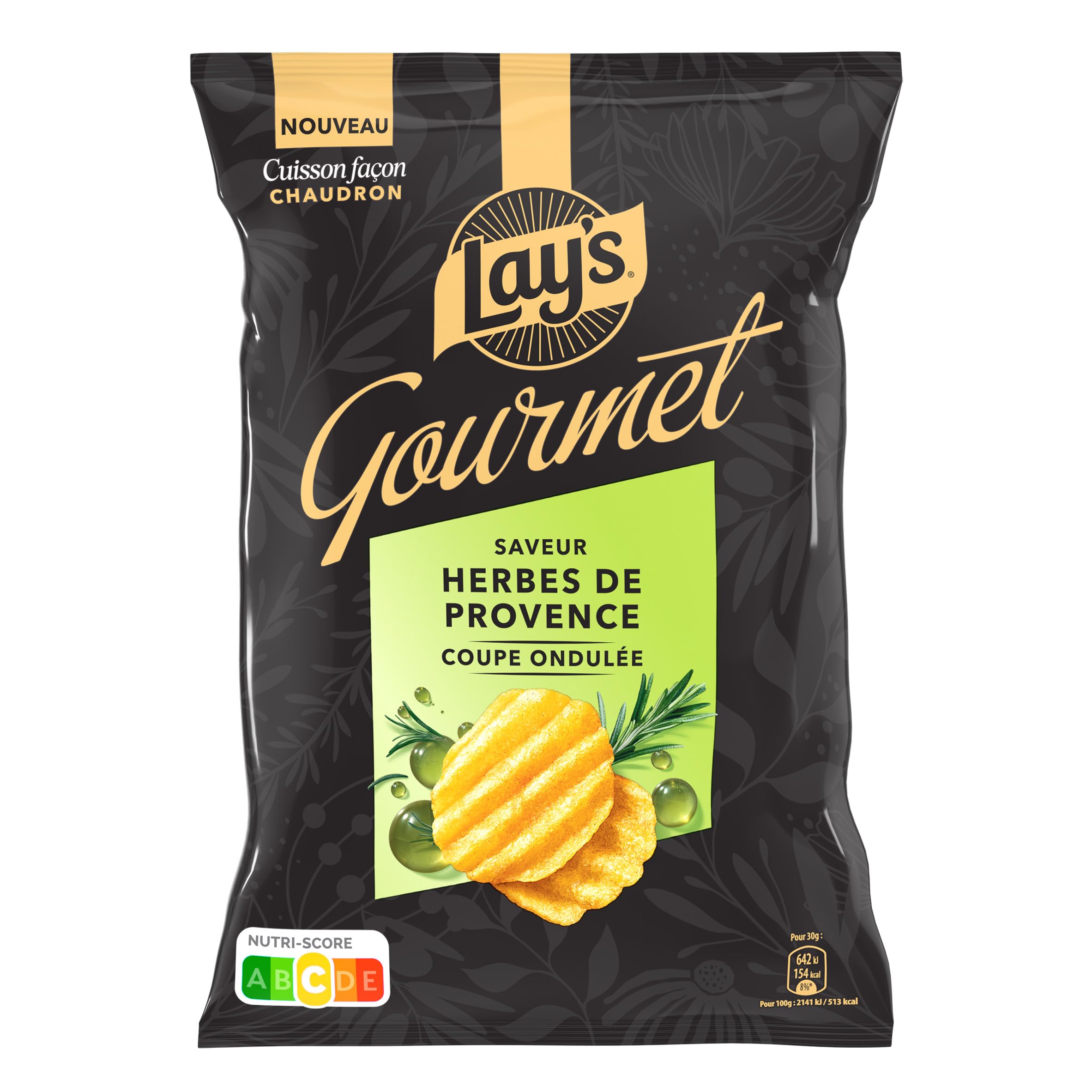 lay-s-gourmet-herbes-de-provence-chips-ondul-es-120g-lot-12 image 3