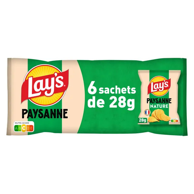 lay-s-paysanne-chips-ondul-es-nature-6x28g image 1