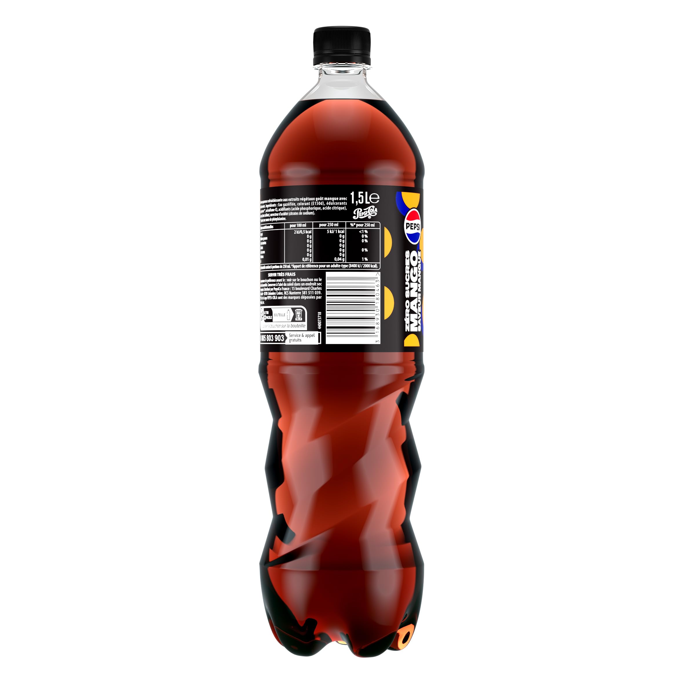 pepsi-z-ro-mango-soda-cola-mangue-1-5l-lot-de-6 image 4