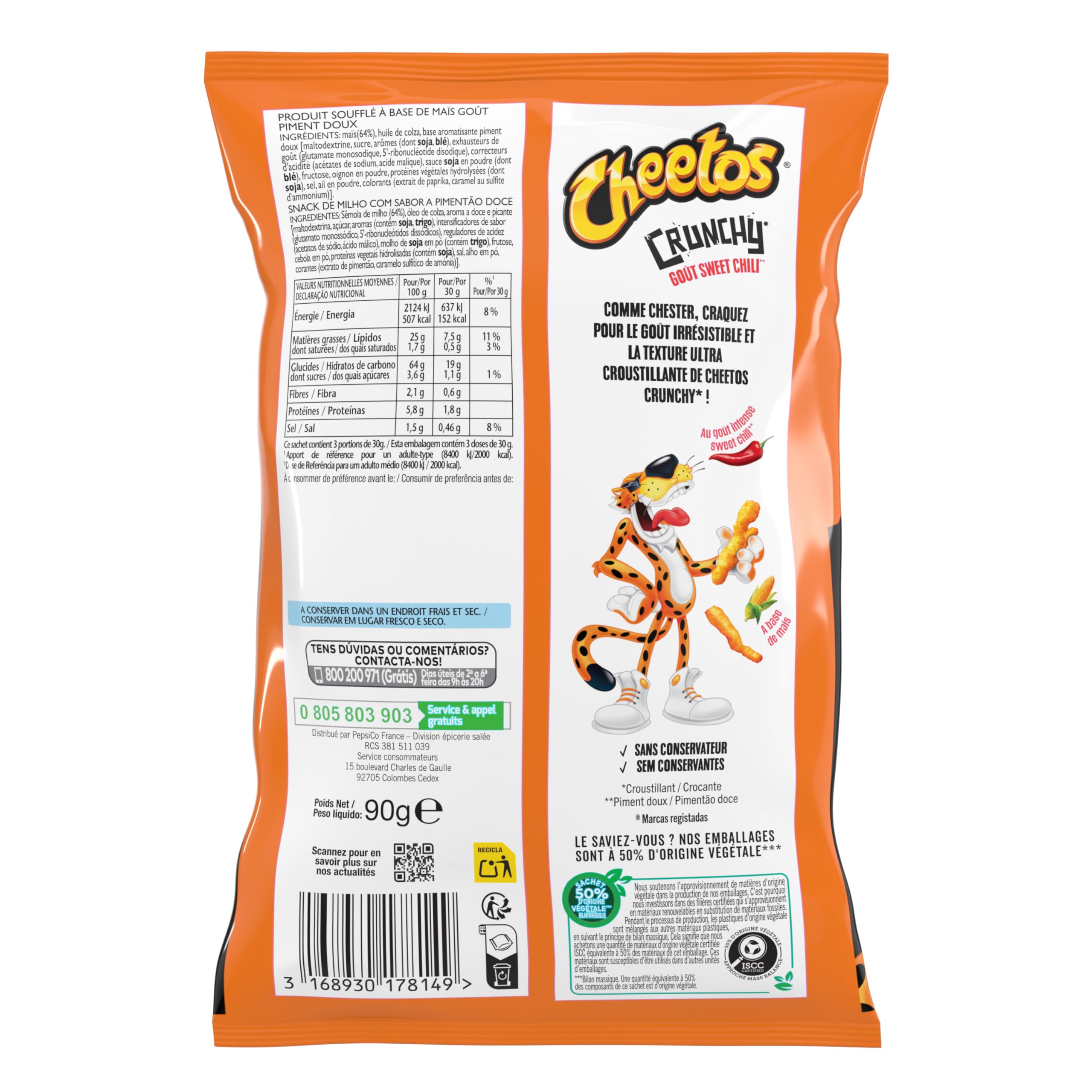 cheetos-crunchy-snack-souffl-sweet-chili-90g-pic image 2