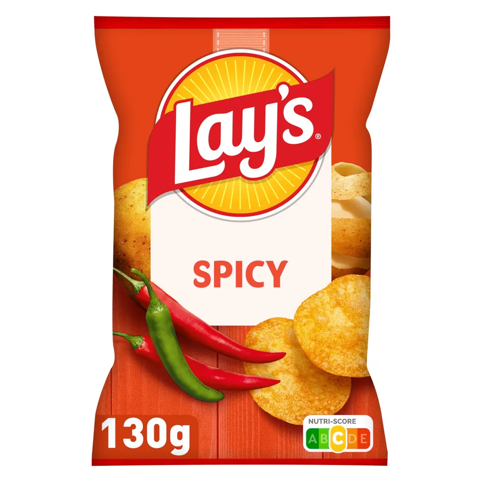 lay-s-classique-chips-spicy-130g-sachet-intense image 1