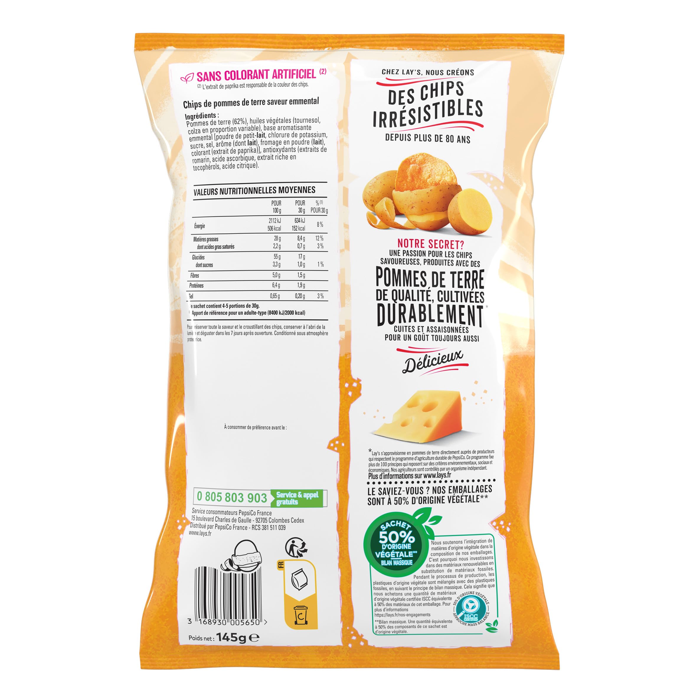 lay-s-classique-chips-emmental-145-g-saveur-fromage image 2