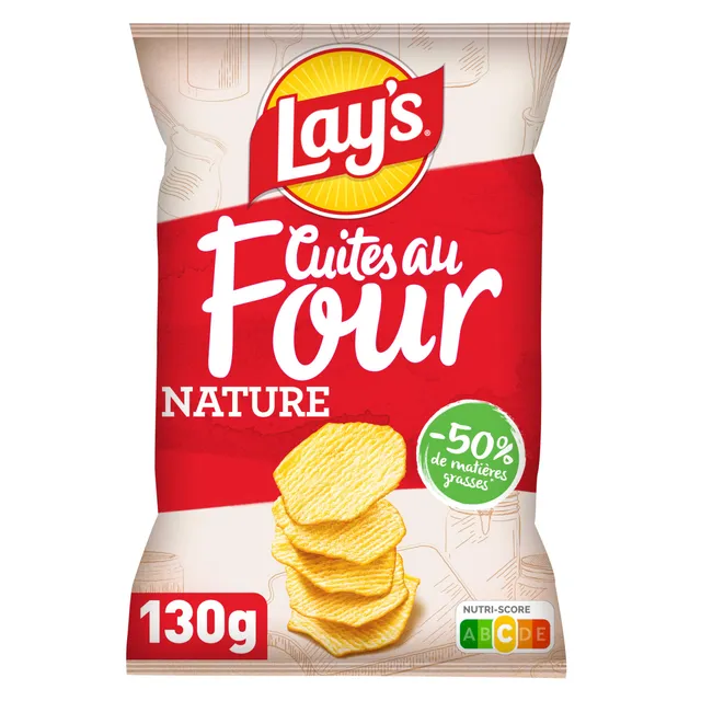 lay-s-cuites-au-four-chips-nature-130-g-moins-grasses image 1