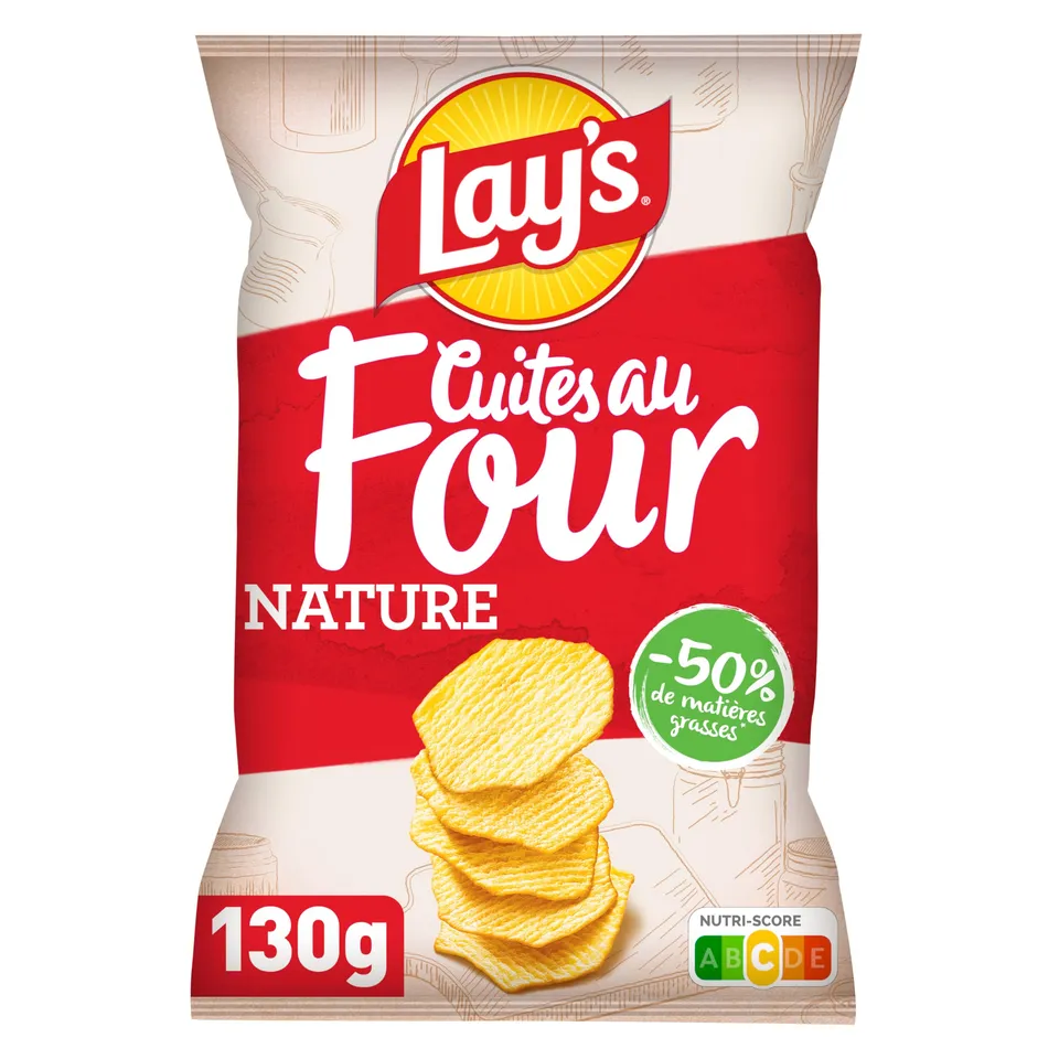 lay-s-cuites-au-four-chips-nature-130-g-moins-grasses image 1