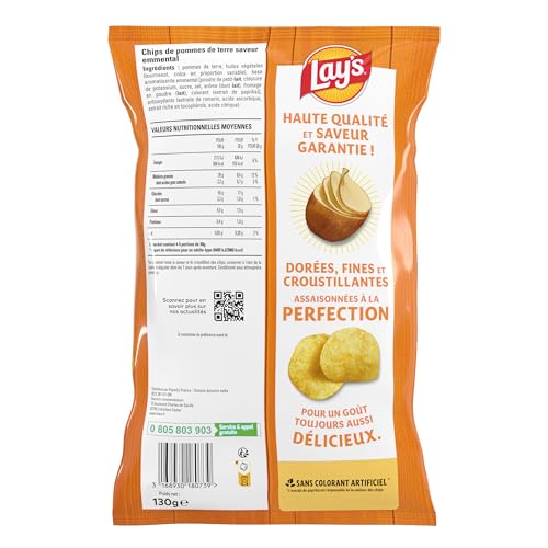 lay-s-classique-chips-saveur-emmental-130g-lot-de-10 image 5