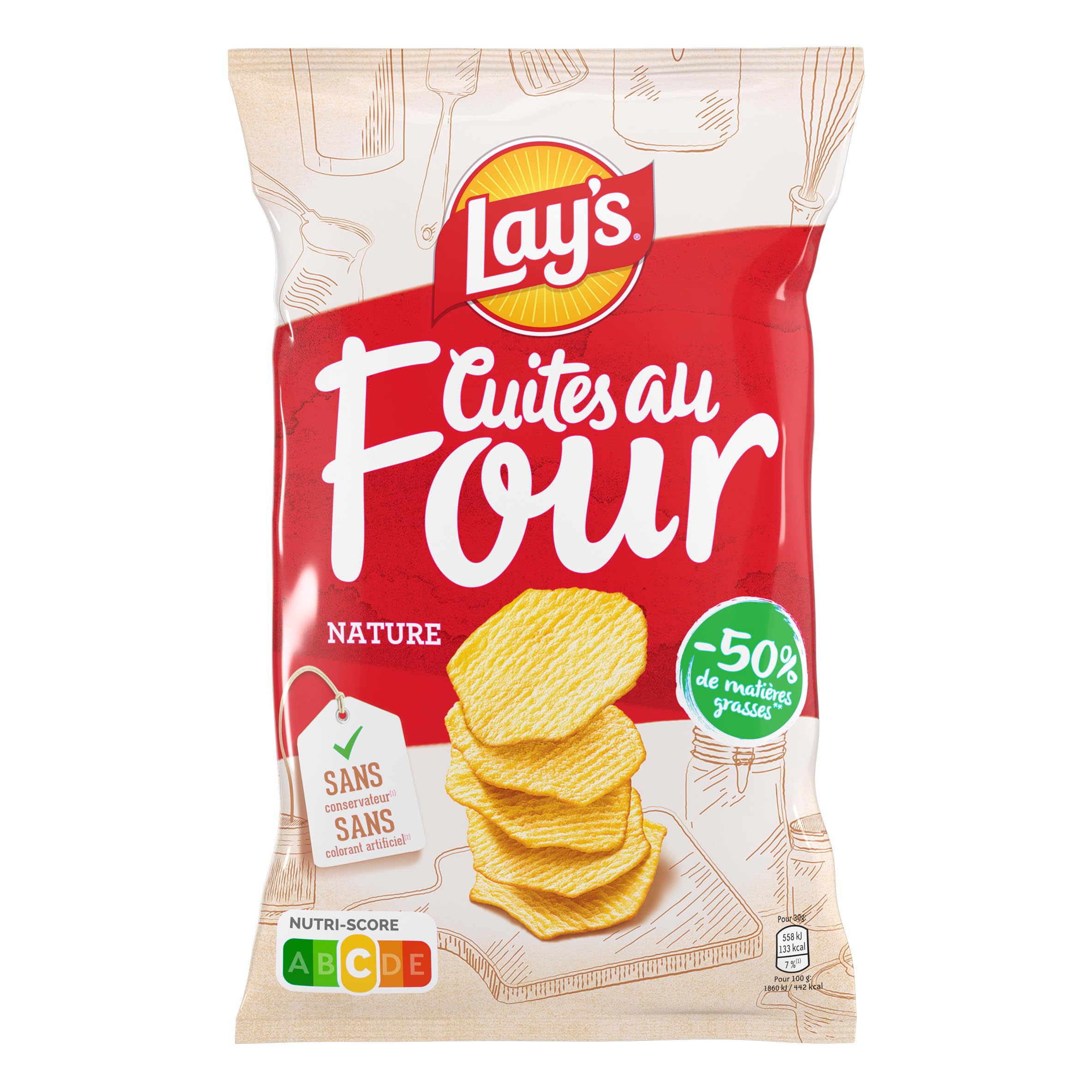 lay-s-cuites-au-four-chips-nature-130-g-moins-grasses image 2