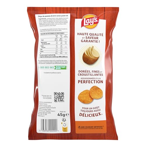 lay-s-poulet-r-ti-chips-pomme-de-terre-20x45g-individuel image 8