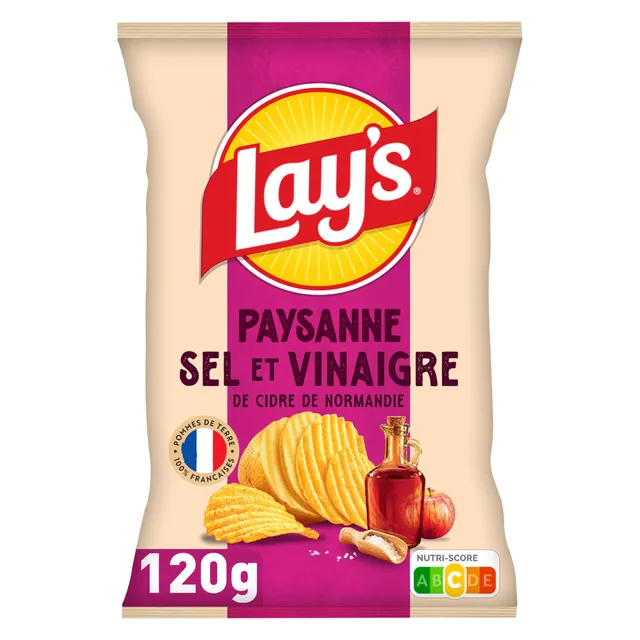 lay-s-recette-paysanne-chips-vinaigre-cidre-normandie-120g image 1