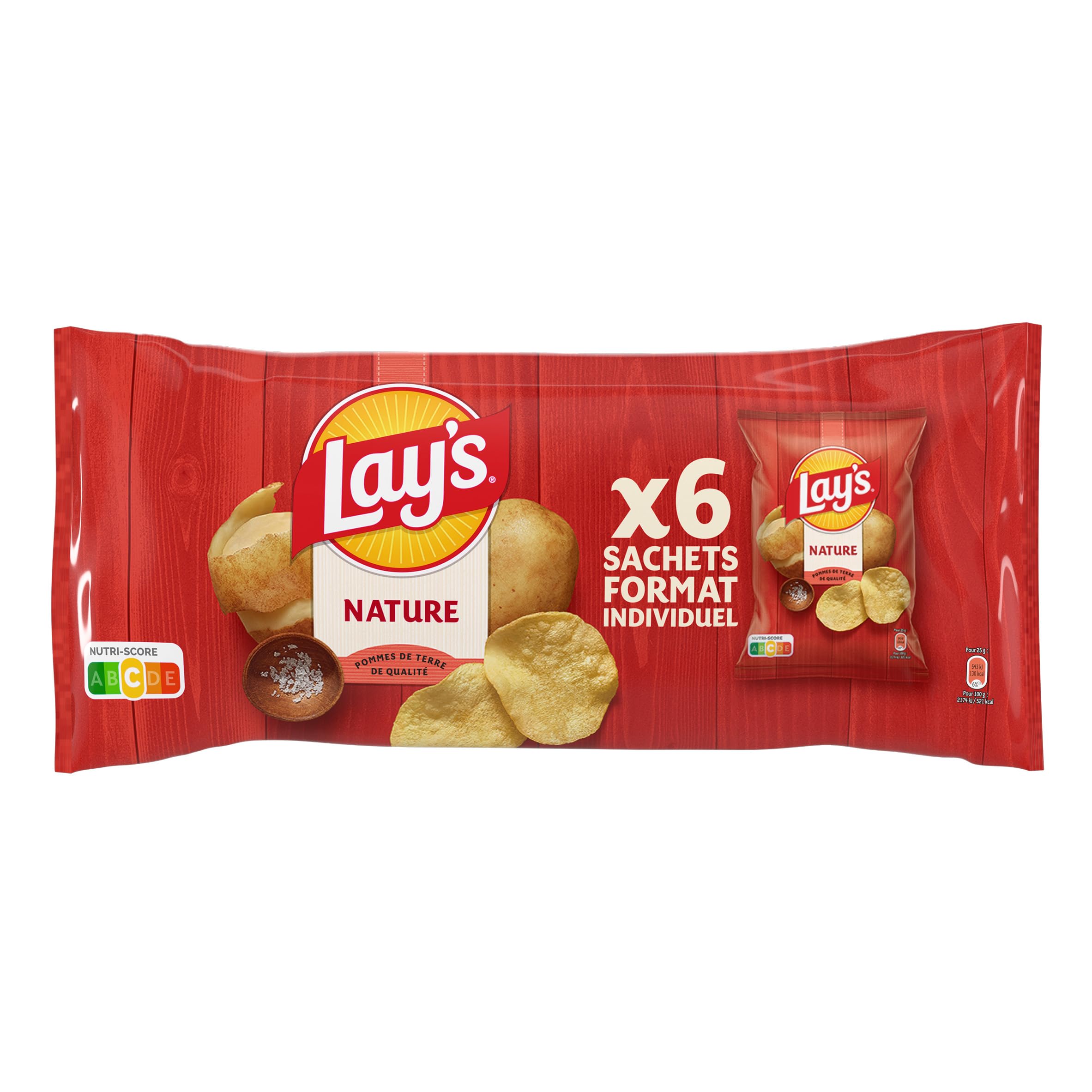lay-s-individuel-chips-nature-6x25g-sel-de-mer image 2