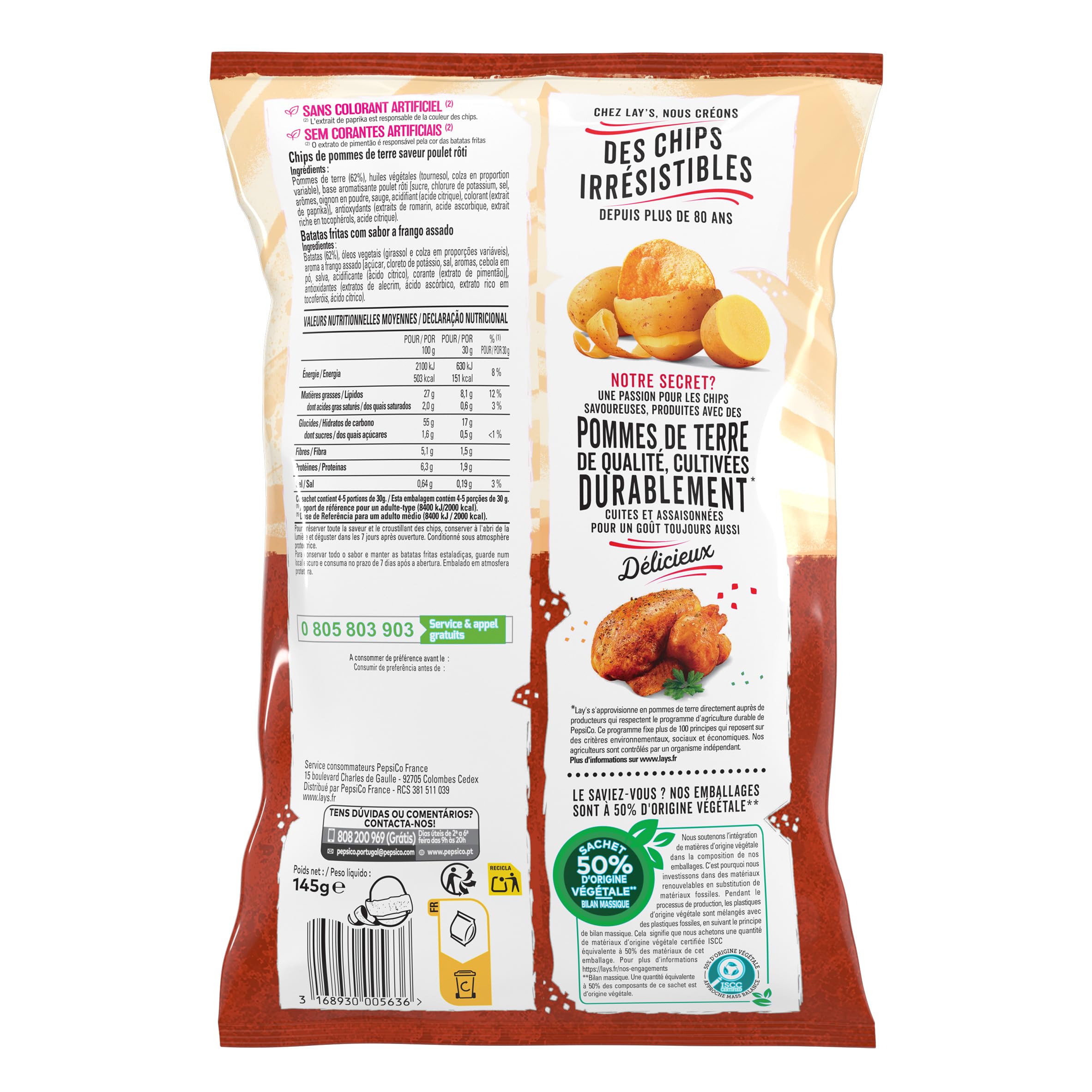 lay-s-classique-chips-poulet-r-ti-145-g-fines image 2