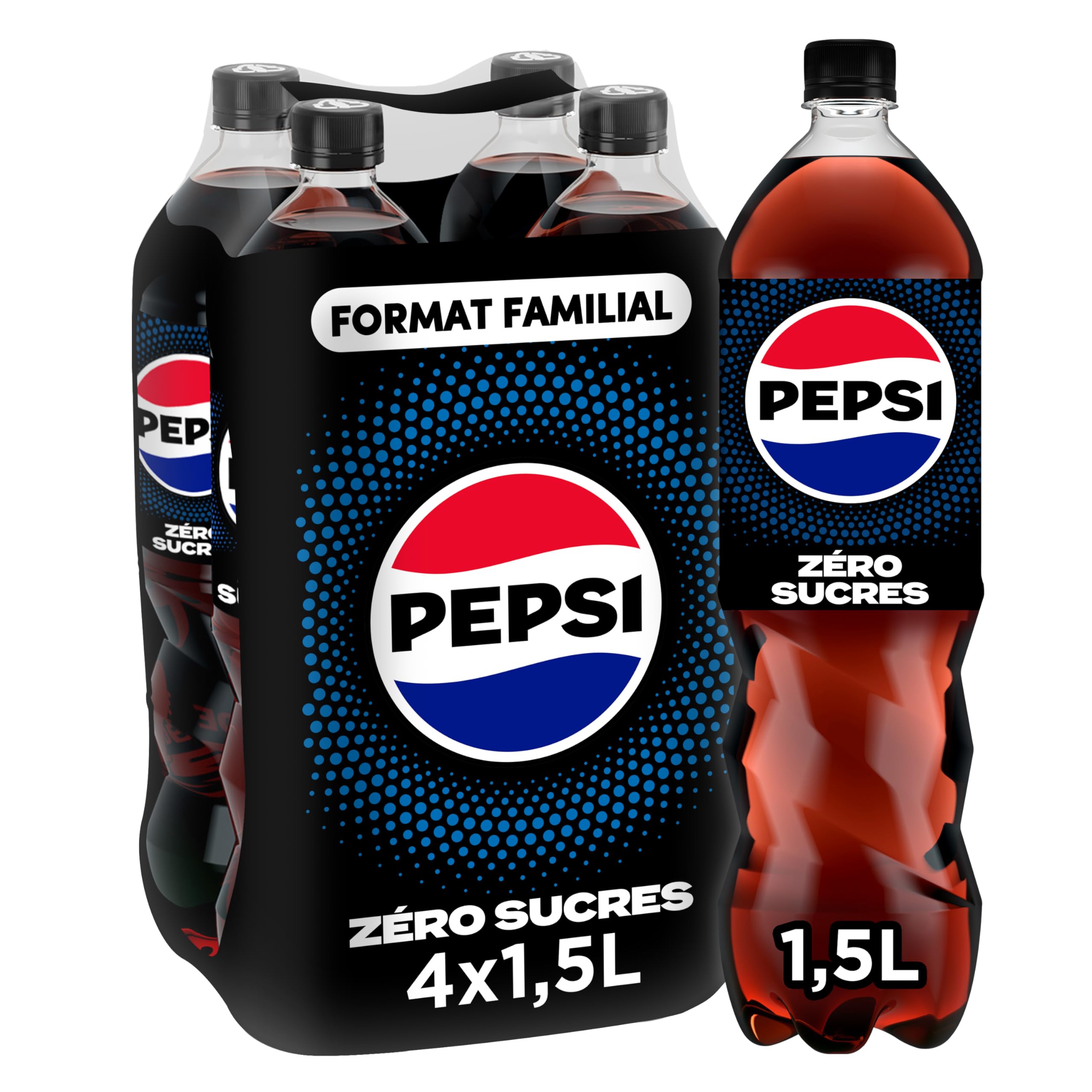 pepsi-z-ro-sucres-soda-cola-4-x-1-5-l-familial image 1