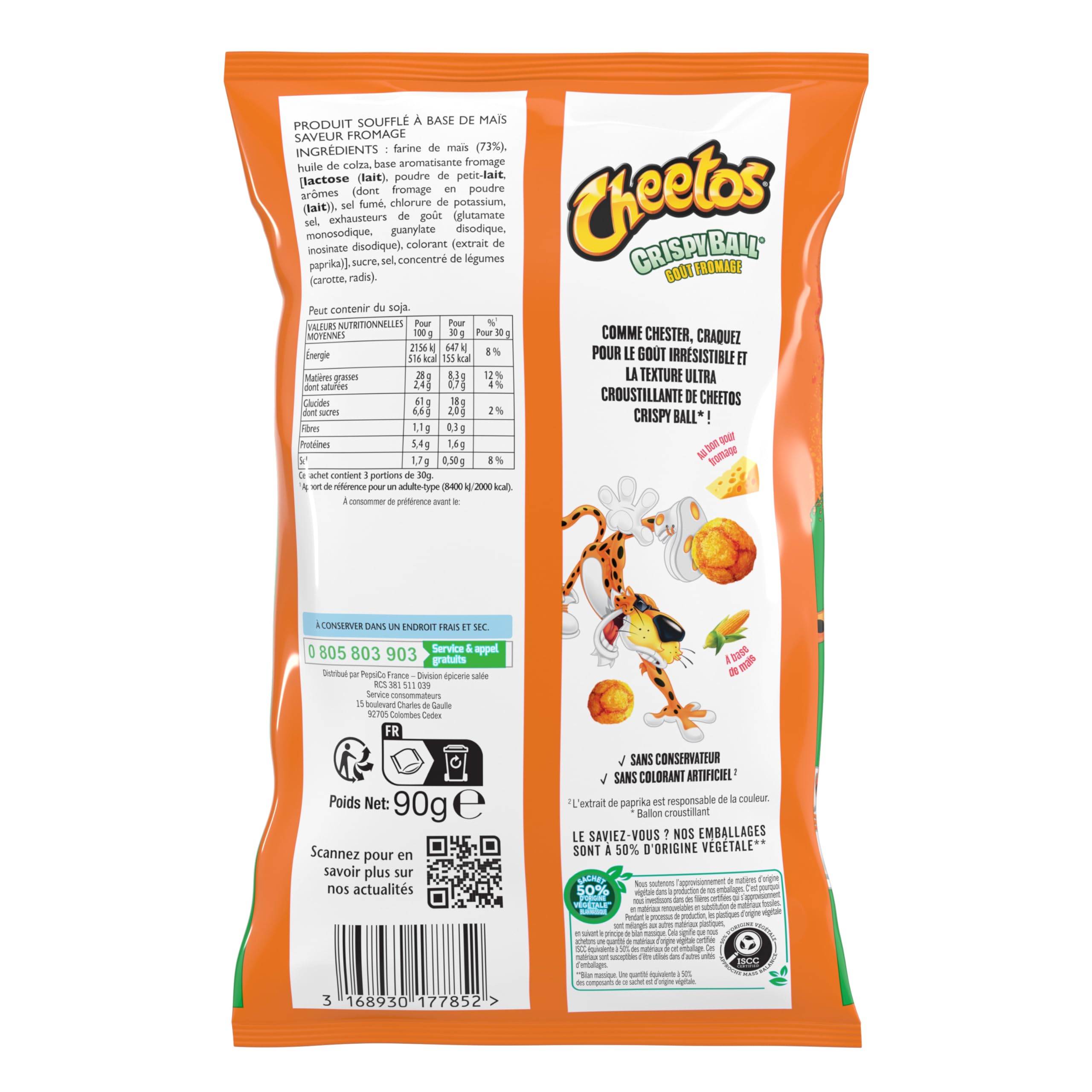cheetos-crispy-ball-snack-souffl-fromage-90g-lot-de-14 image 2