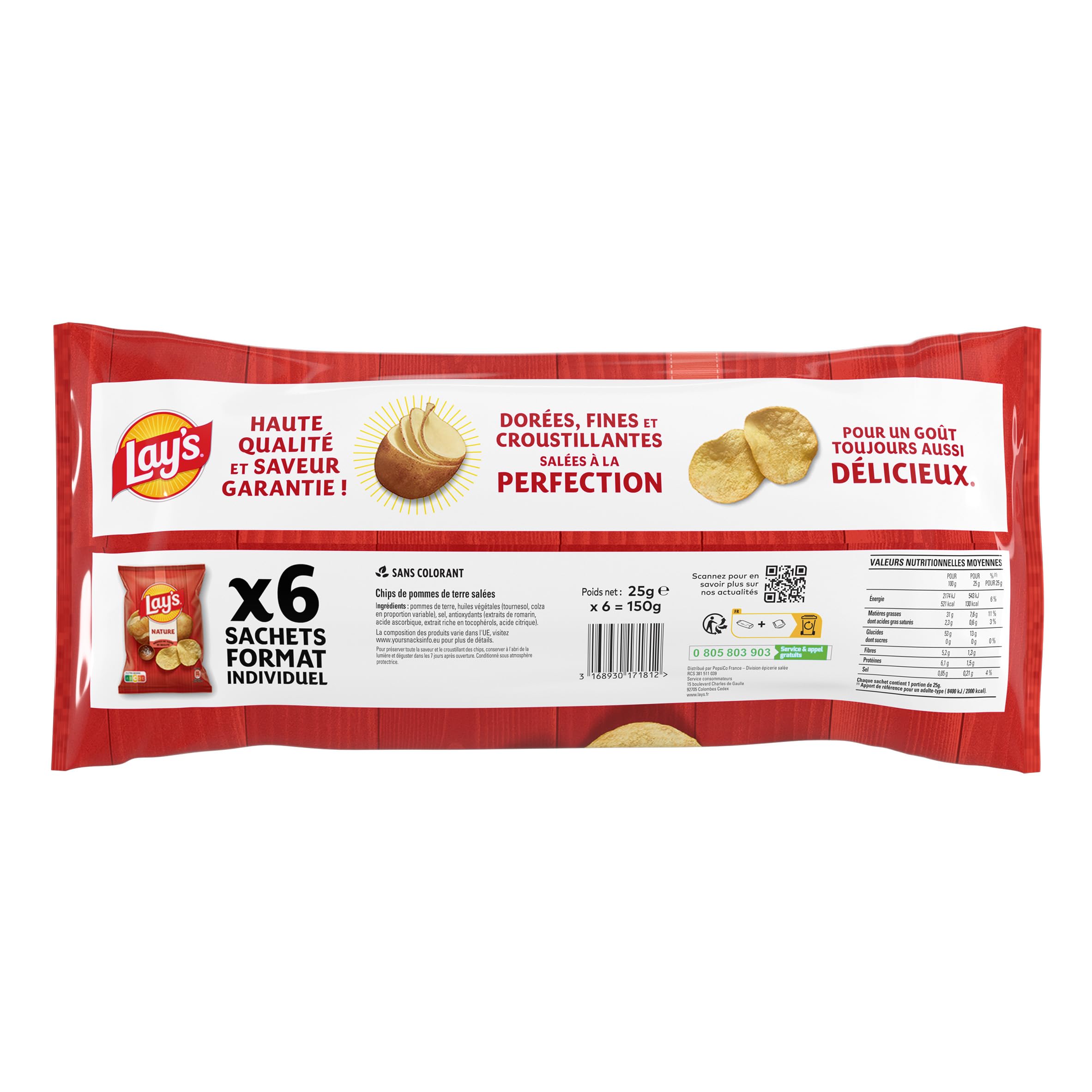 lay-s-individuel-chips-nature-6x25g-sel-de-mer image 4