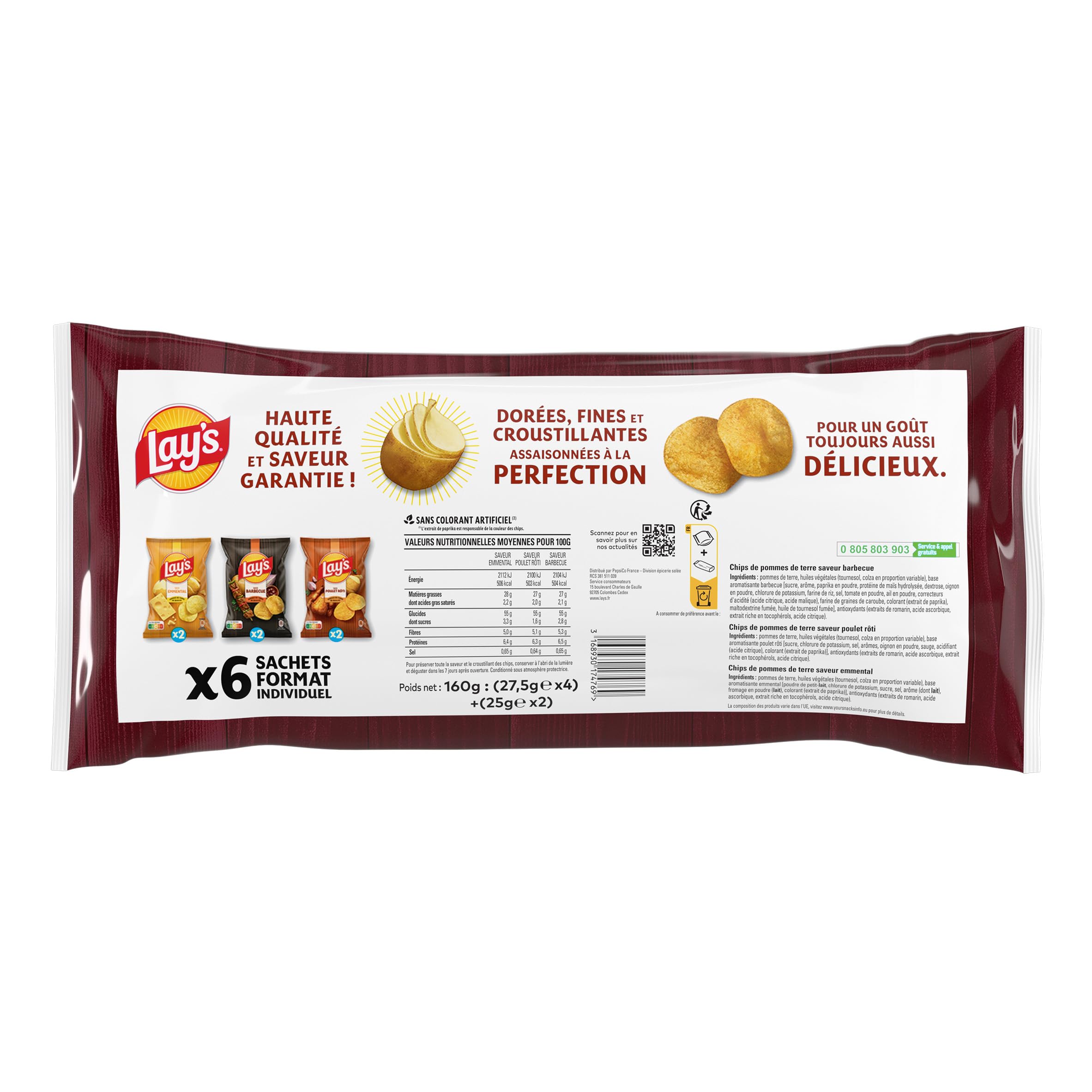 lay-s-multipack-chips-poulet-barbecue-emmental-160g image 4