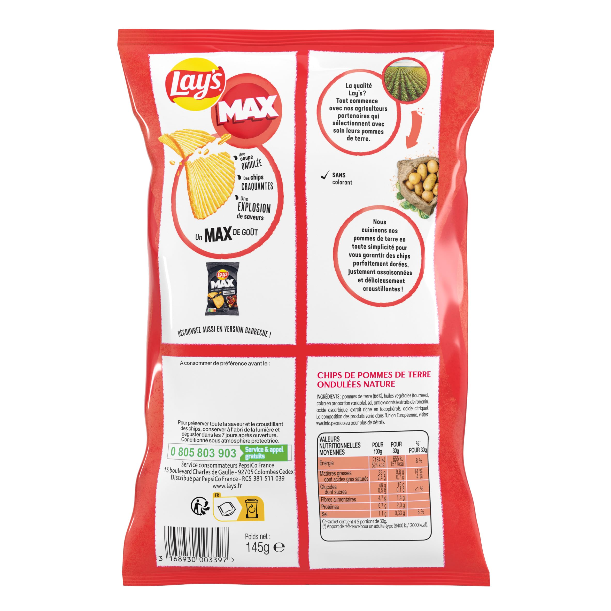 lay-s-max-chips-ondul-es-nature-145-g-maxi-craquantes image 4