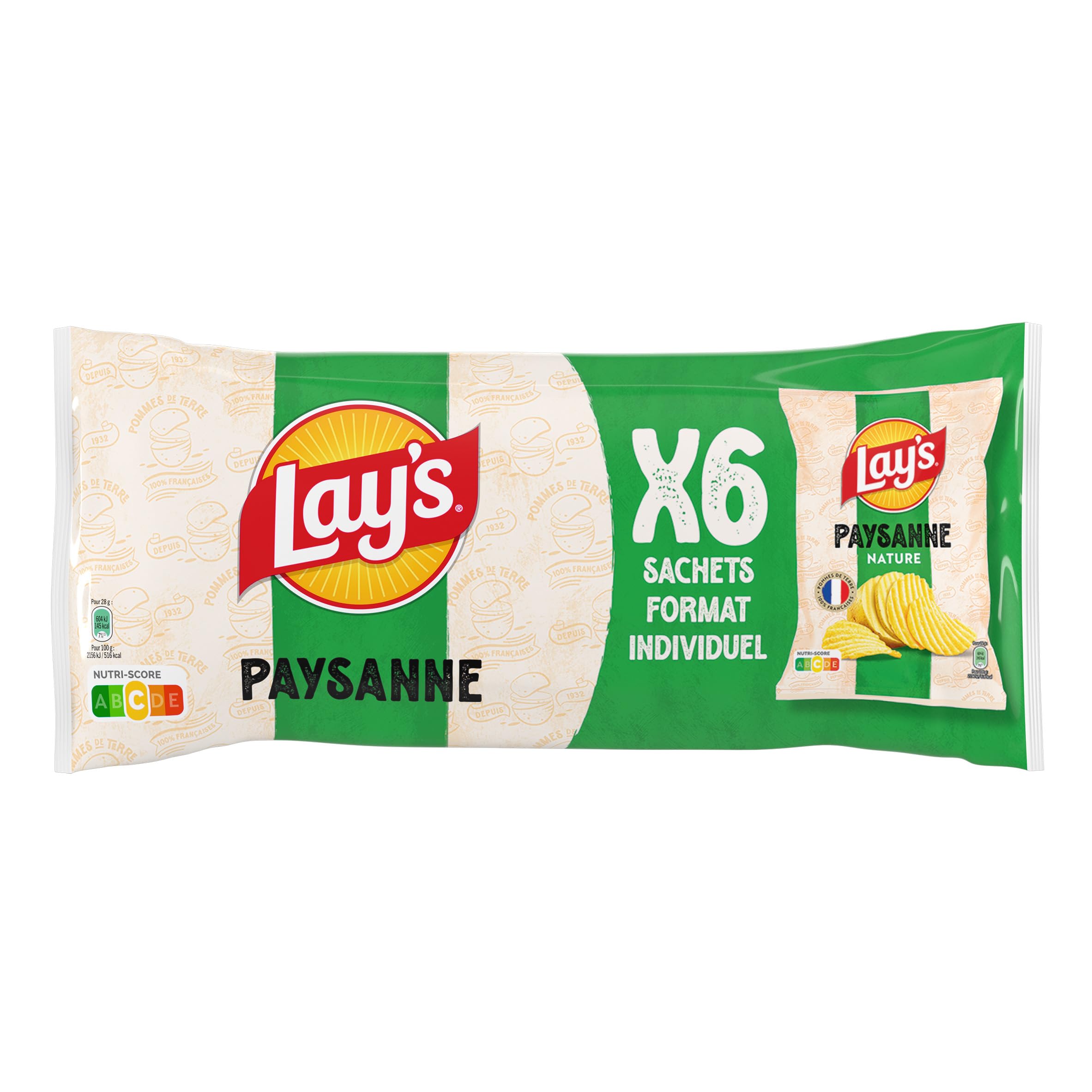 lay-s-paysanne-chips-ondul-es-nature-6x28g image 2