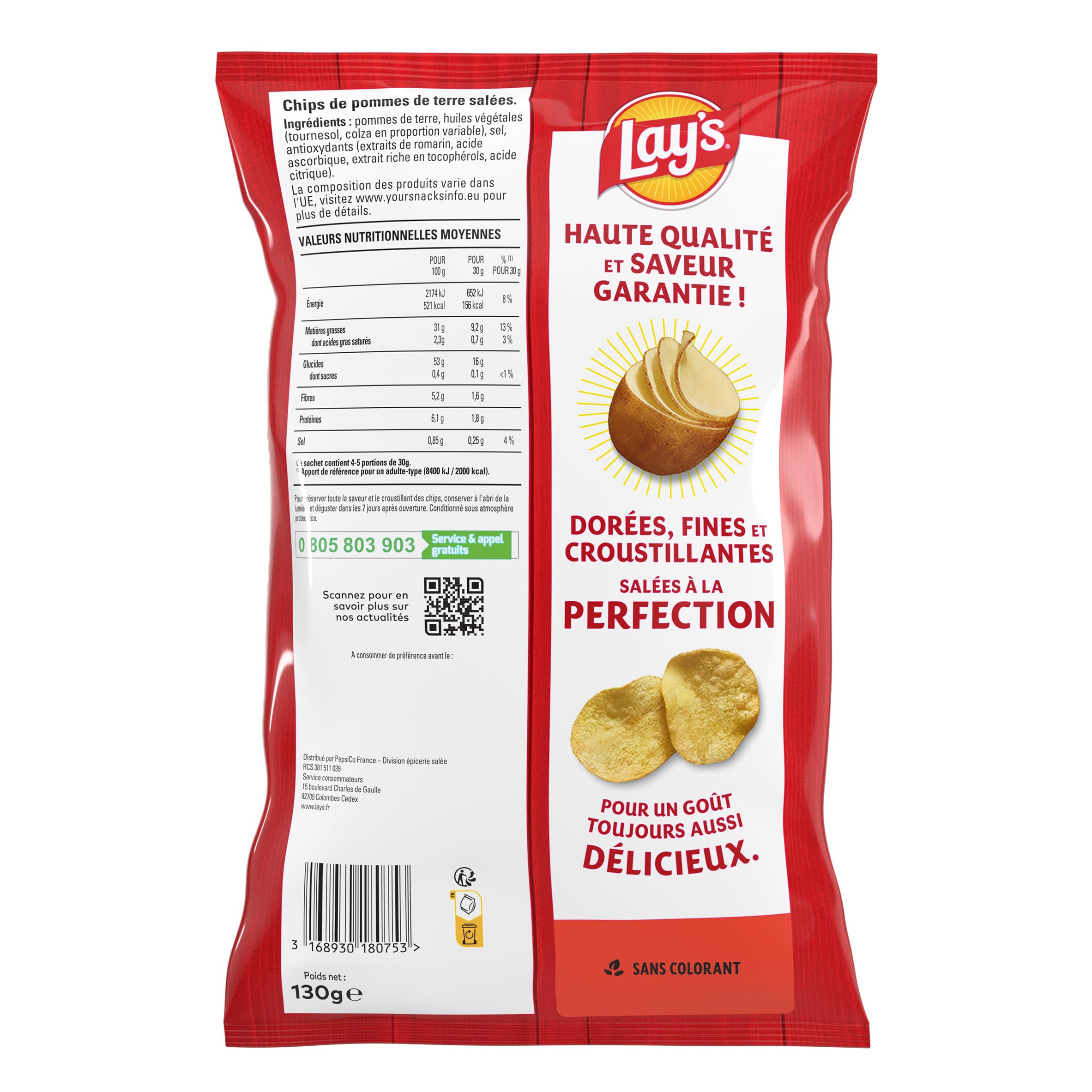 lay-s-classique-chips-nature-130g-lot-de-10 image 2