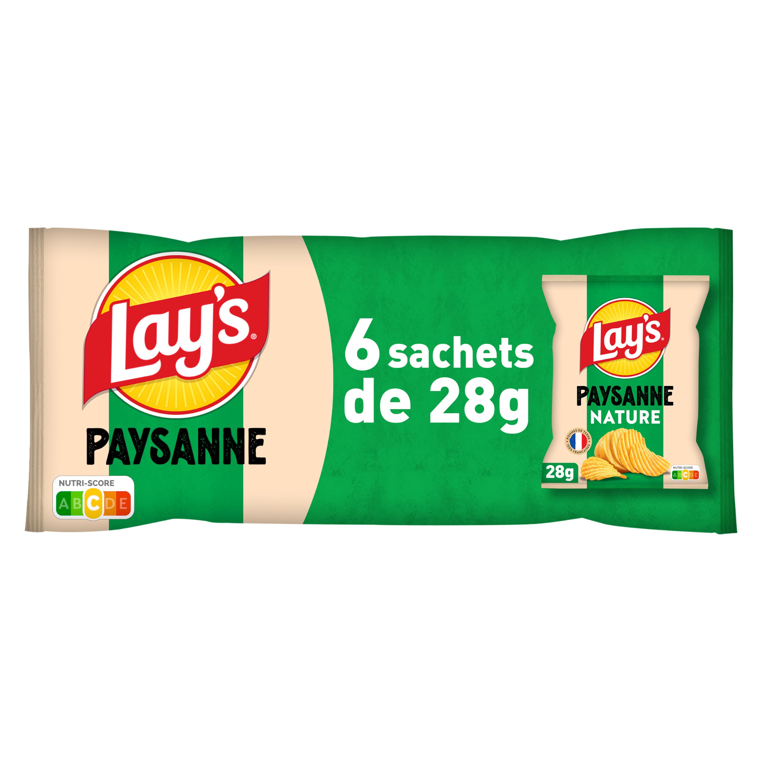 lay-s-paysanne-chips-ondul-es-nature-6x28g image 1